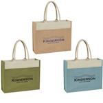 JH3617 Jute Tote With Front Pocket And Custom Imprint